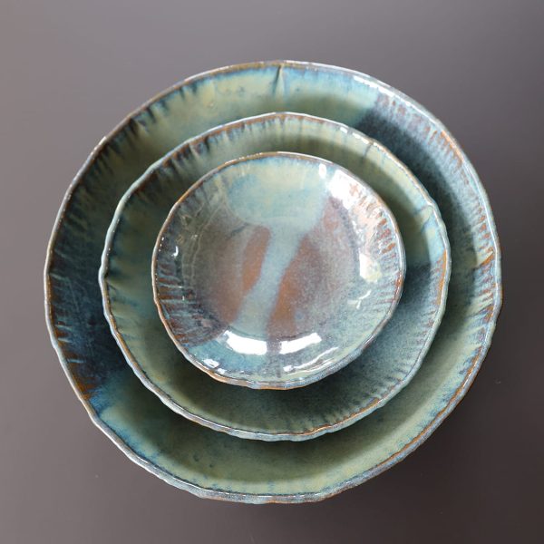 striee-plat-bleu-vaisselle-christelle-CHIREUIL-1