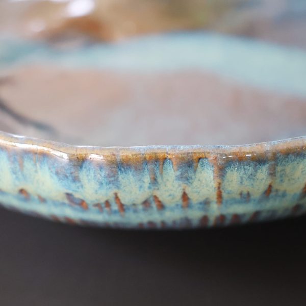 striee-plat-bleu-vaisselle-christelle-CHIREUIL-5